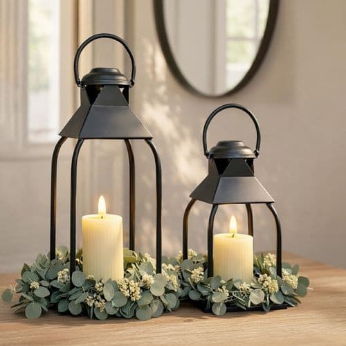 Outdoor Farmhouse Tiered Tray Stand Metal Matte Black