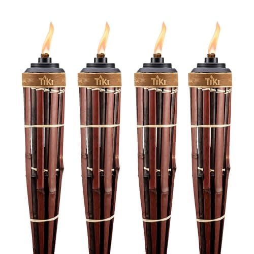 TIKI 60-Inch Bamboo Torches, 4-Pack Natural