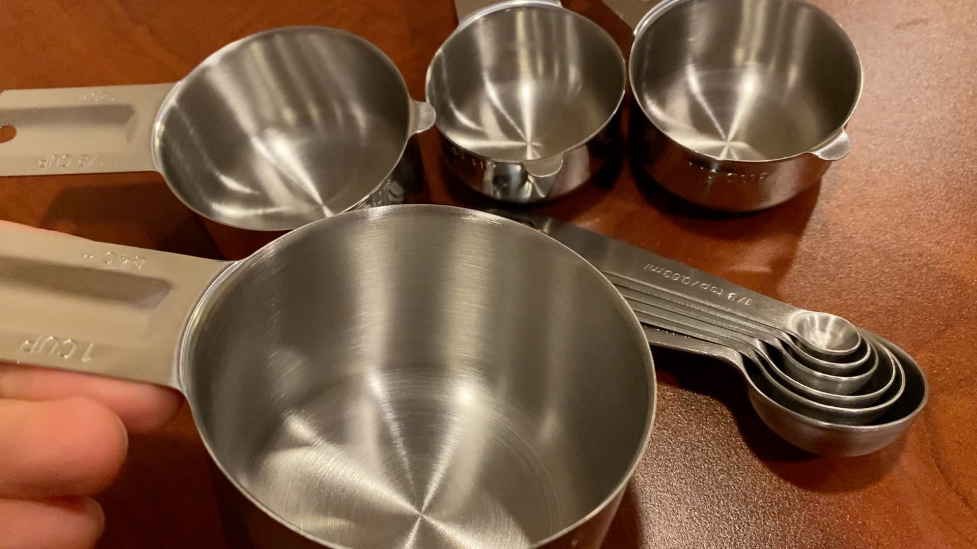 TILUCK Stainless Steel Measuring Cups and Spoons 10-Piece Set