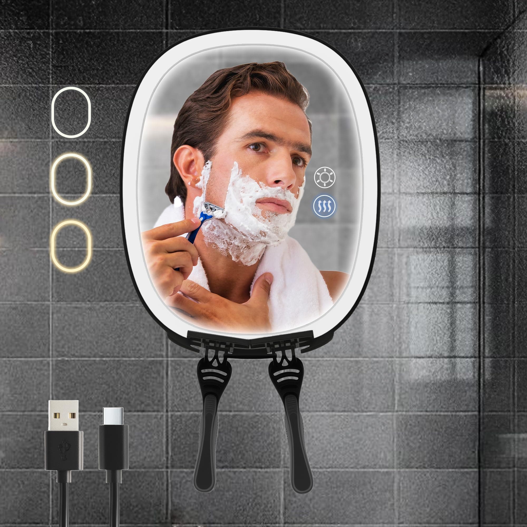 ToiletTree Products Fogless Shower Mirror with Squeegee