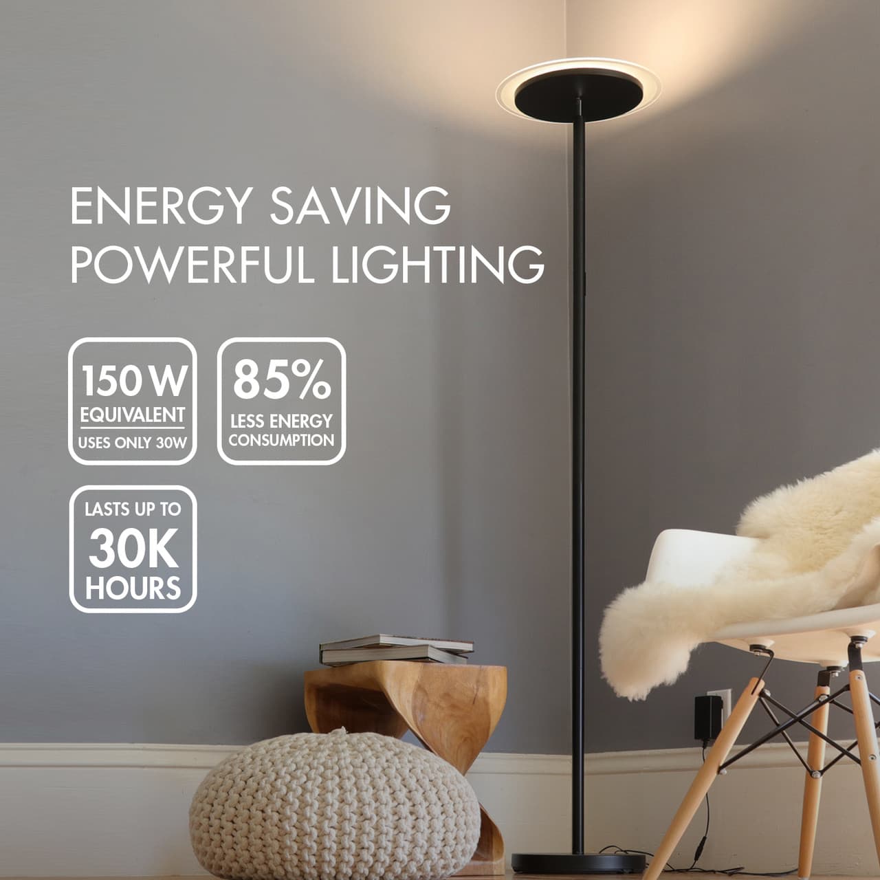 Dimmable LED Torchiere Floor Lamp