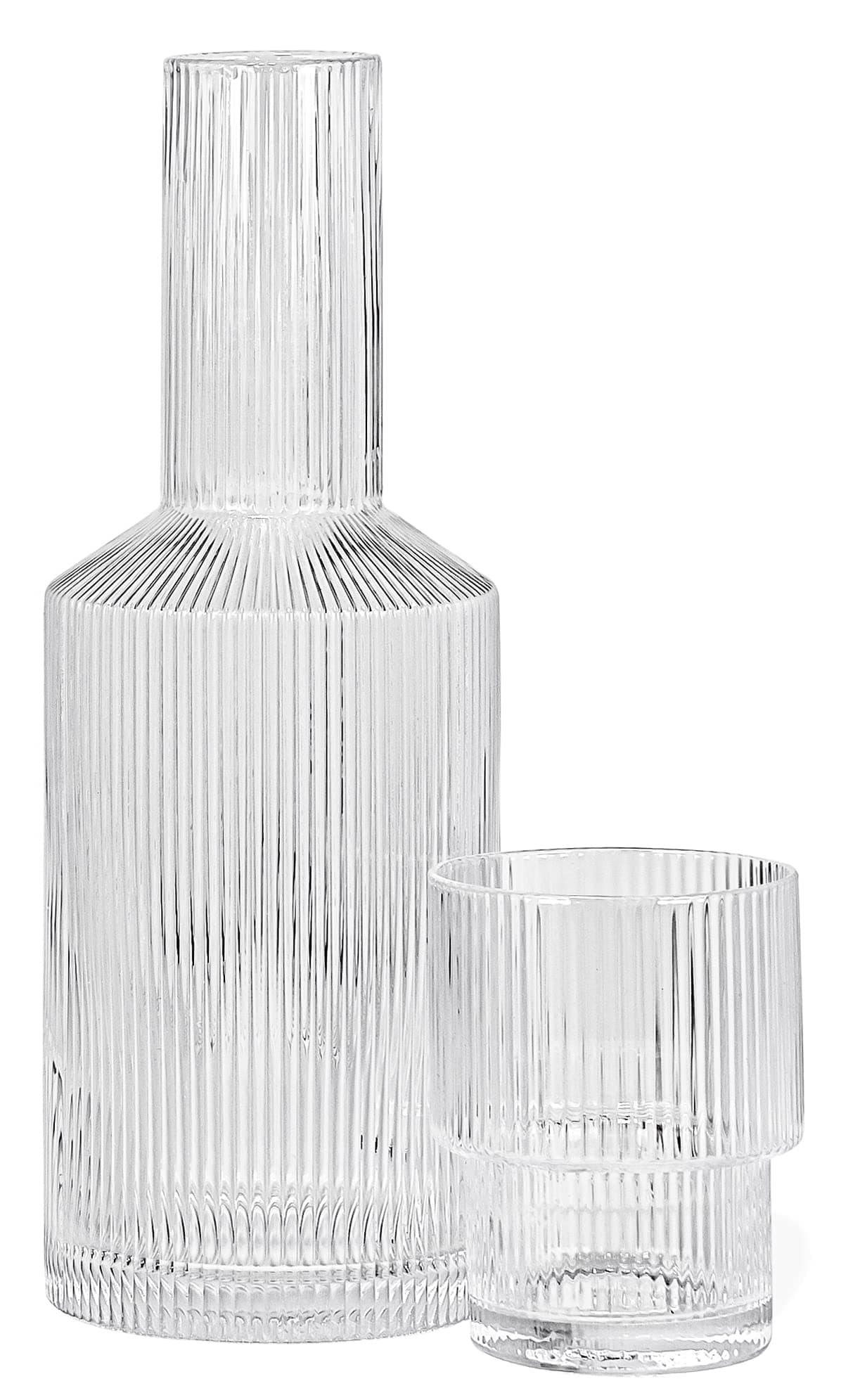 Trinkware Bedside Carafe with Tumbler Clear Glass 2-Piece Set