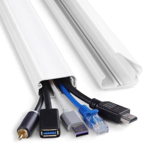 White Cable Management Raceway Baseboard