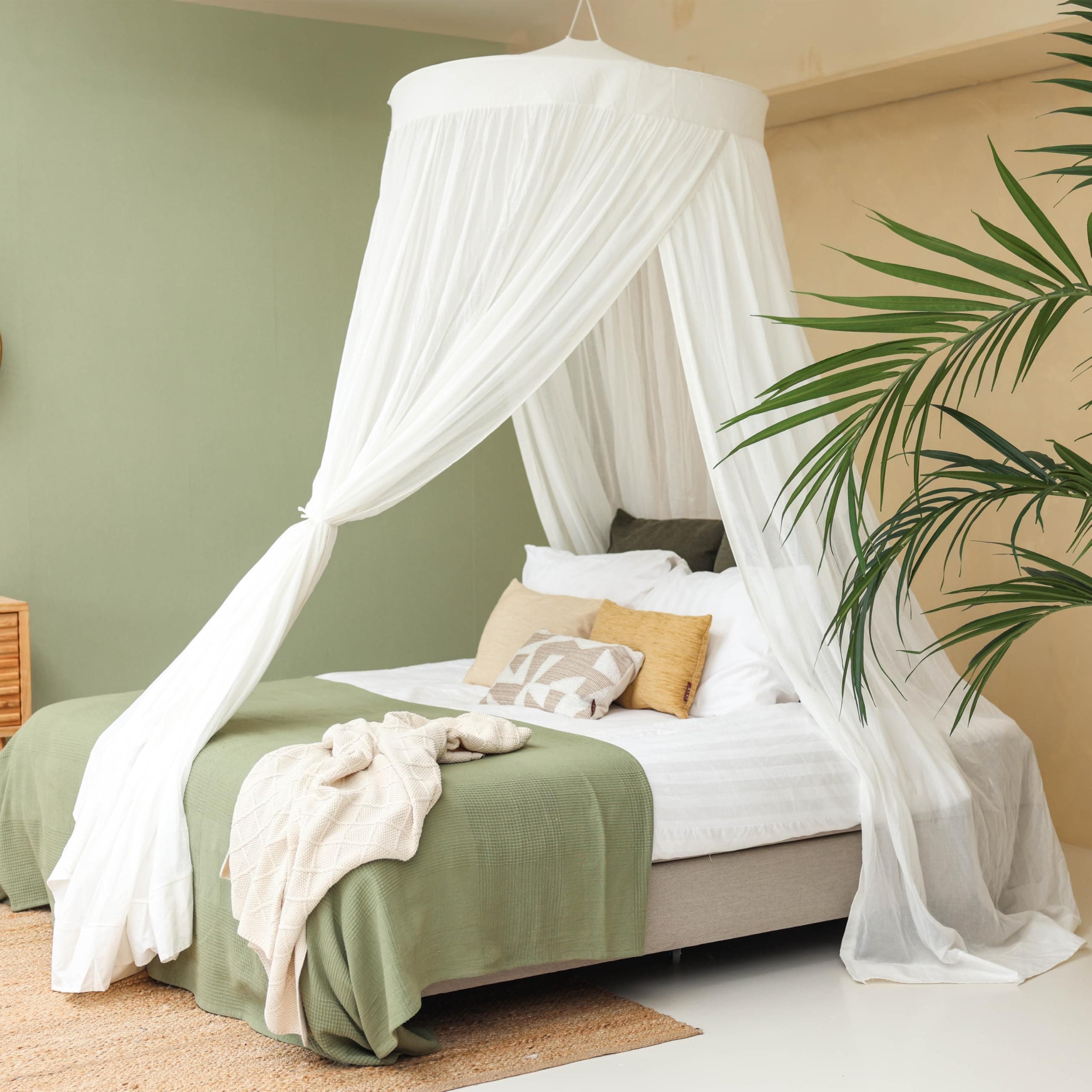 UB-STORE 100 Percent Cotton Bed Canopy Handmade Queen King