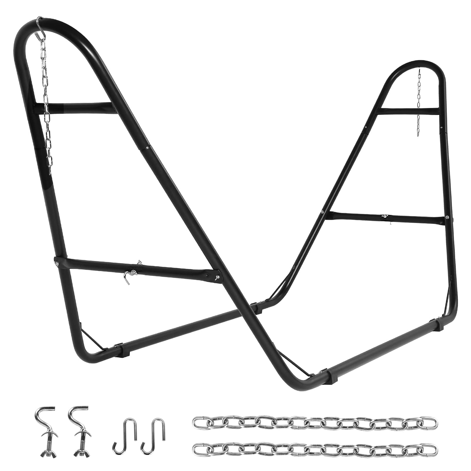 UEAKPIC Double Heavy Duty Steel Hammock Stand 550 Pound Adjustable
