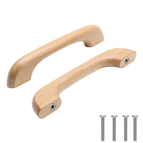 Uenhoy 10-Pack Natural Solid Wood Cabinet Pulls 5-Inch