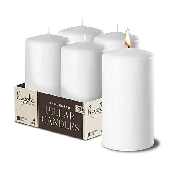 Unscented Pillar Candles (Set of 3)