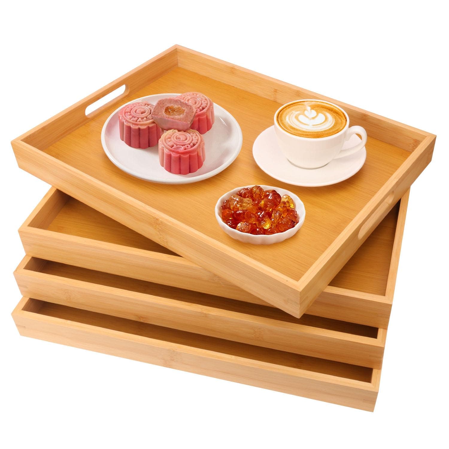 UPware Crackle Cream Melamine Serving Tray 15x6.5 in
