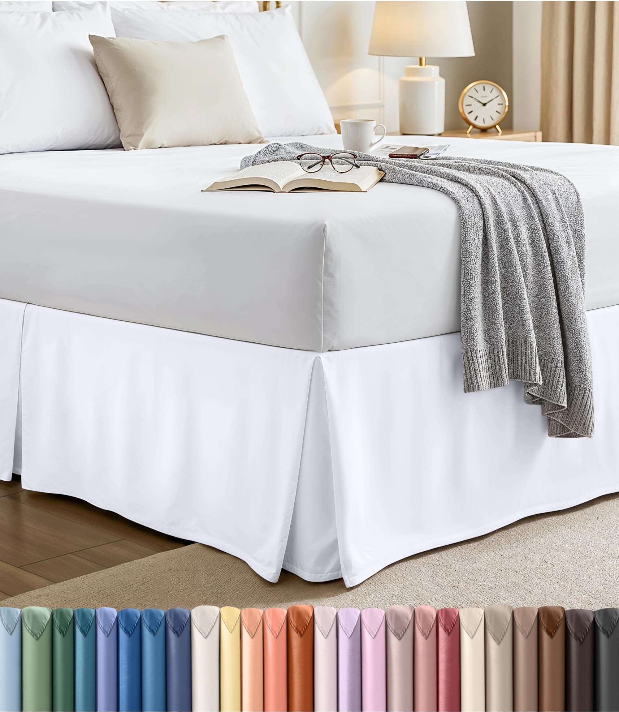 Utopia Bedding Queen Bed Skirt - 16 in. Drop, White