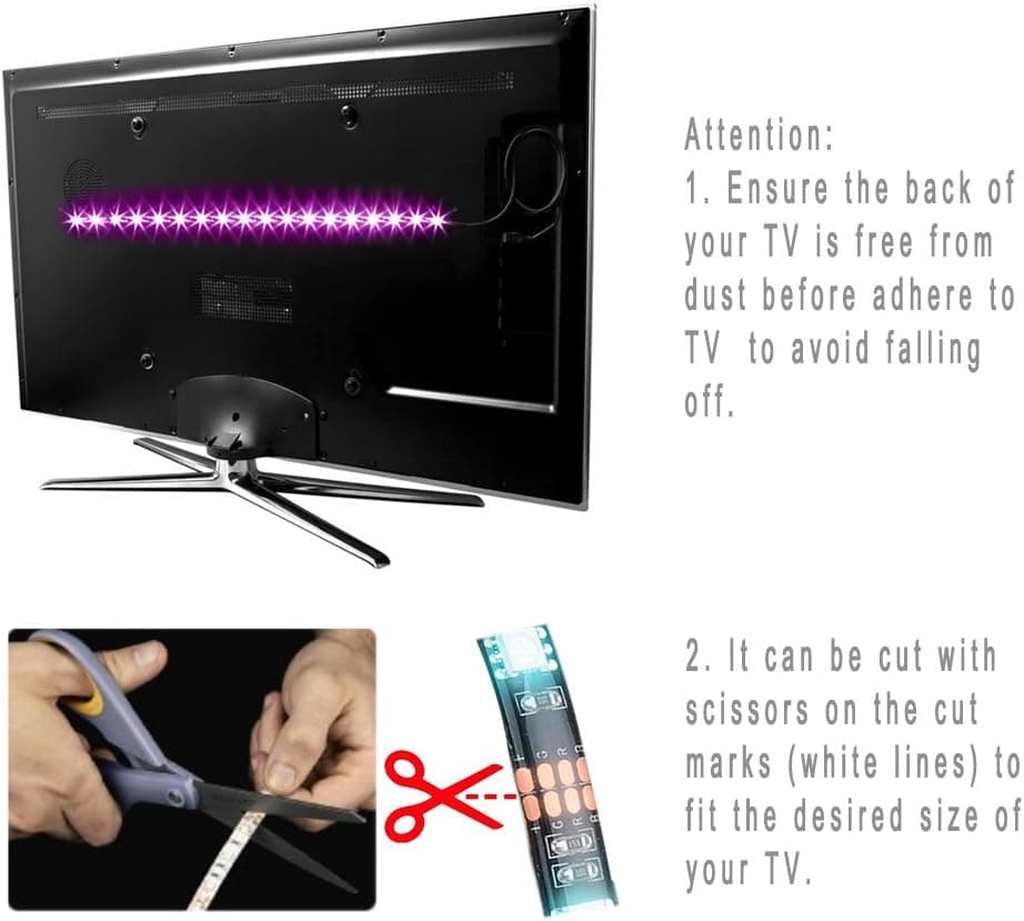 Vansky TV Backlight Kit - USB Bias Lighting with RF Remote