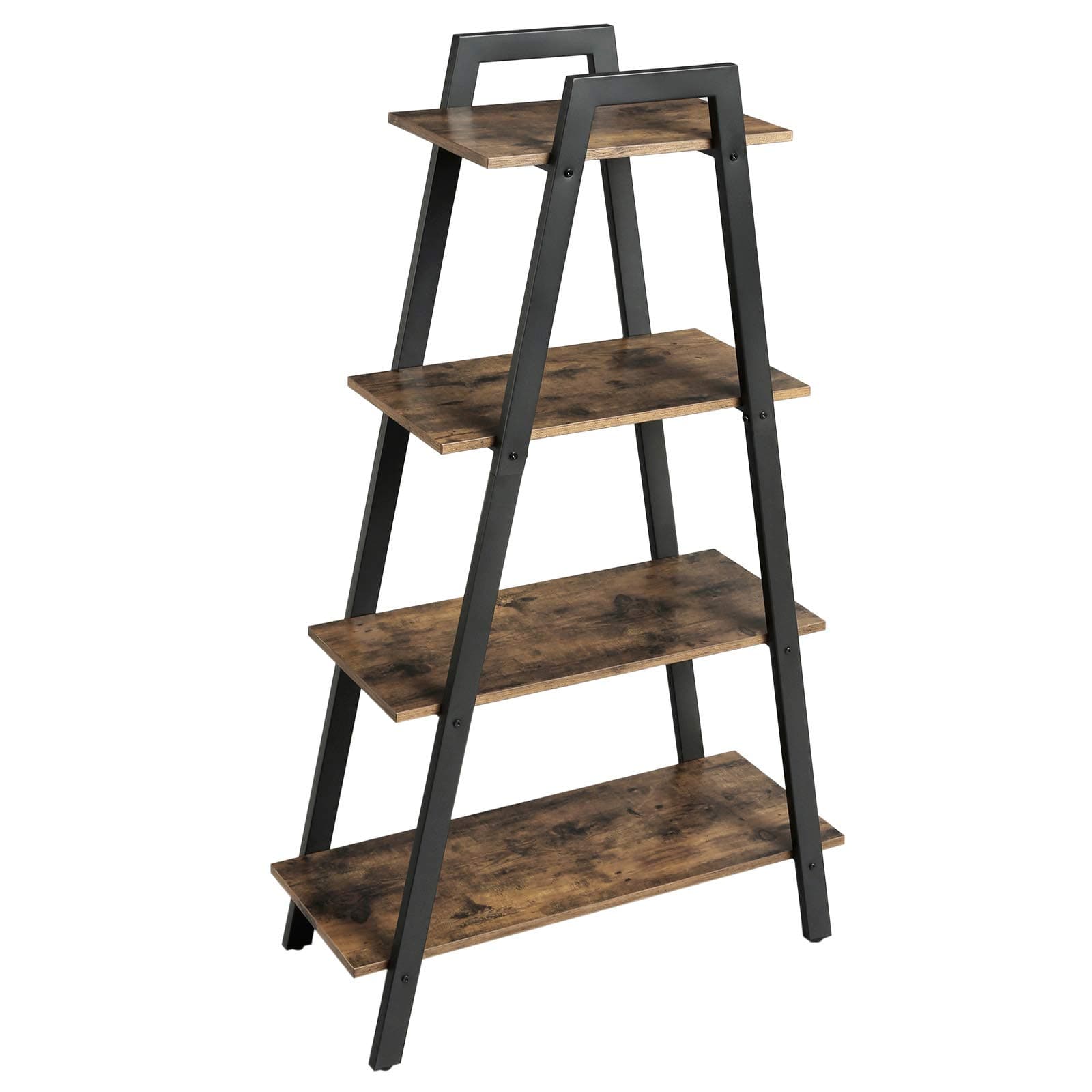 VASAGLE 4-Tier Ladder Shelf Rustic Brown