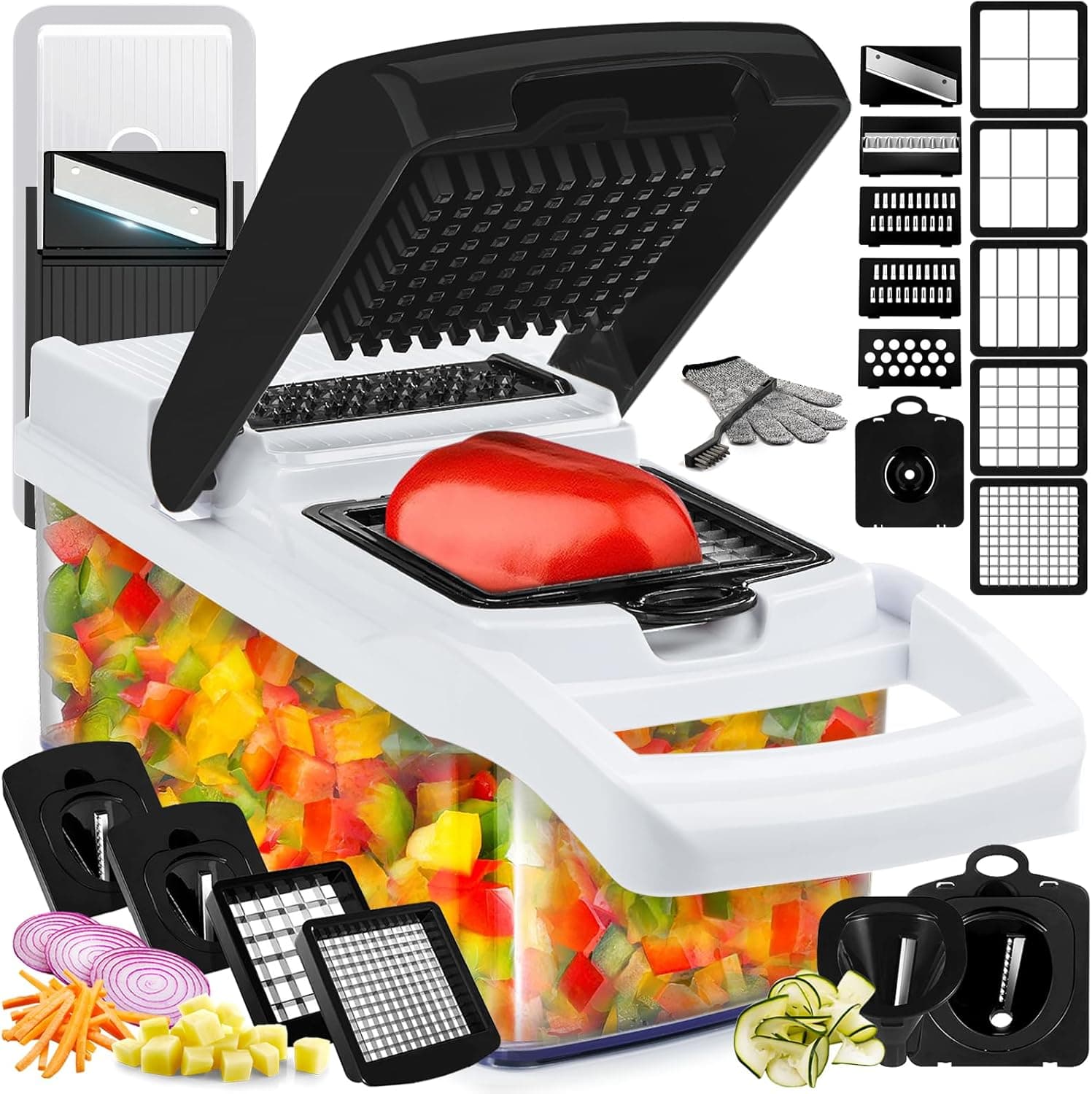 25-in-1 Vegetable Chopper and Mandoline Slicer Set