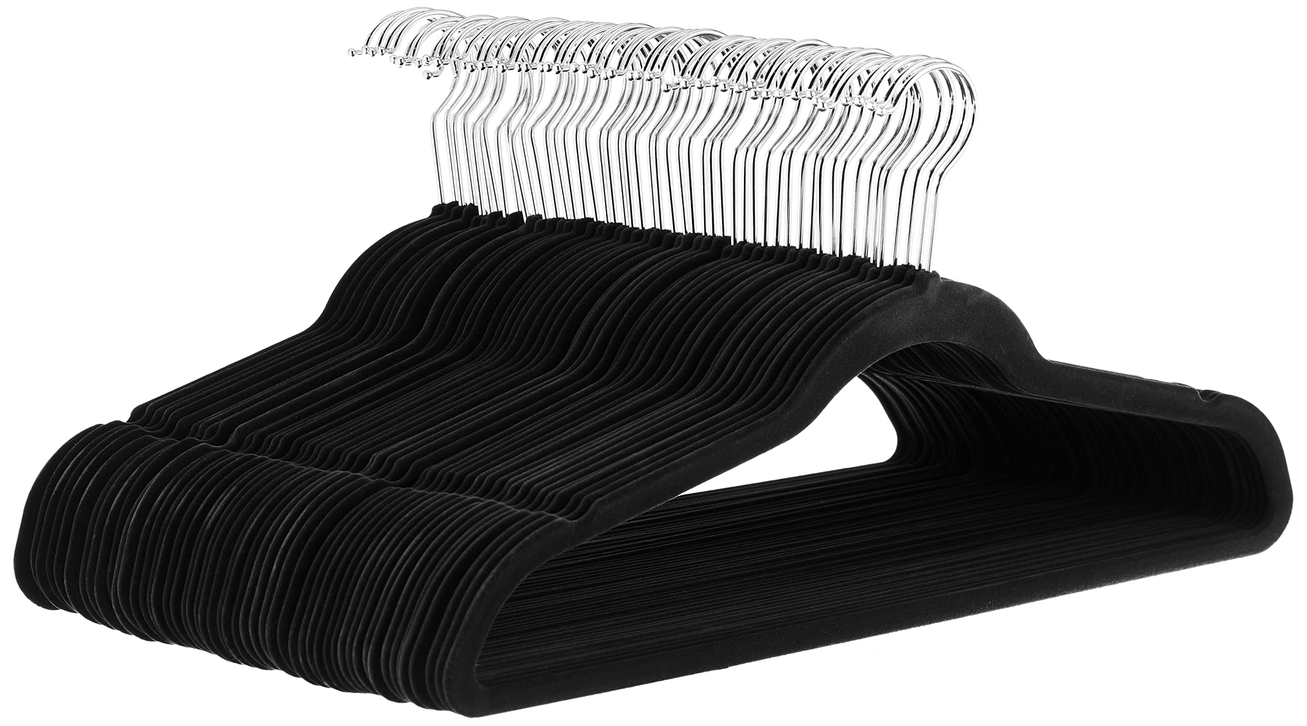 Velvet Hangers 50-Pack Black Standard