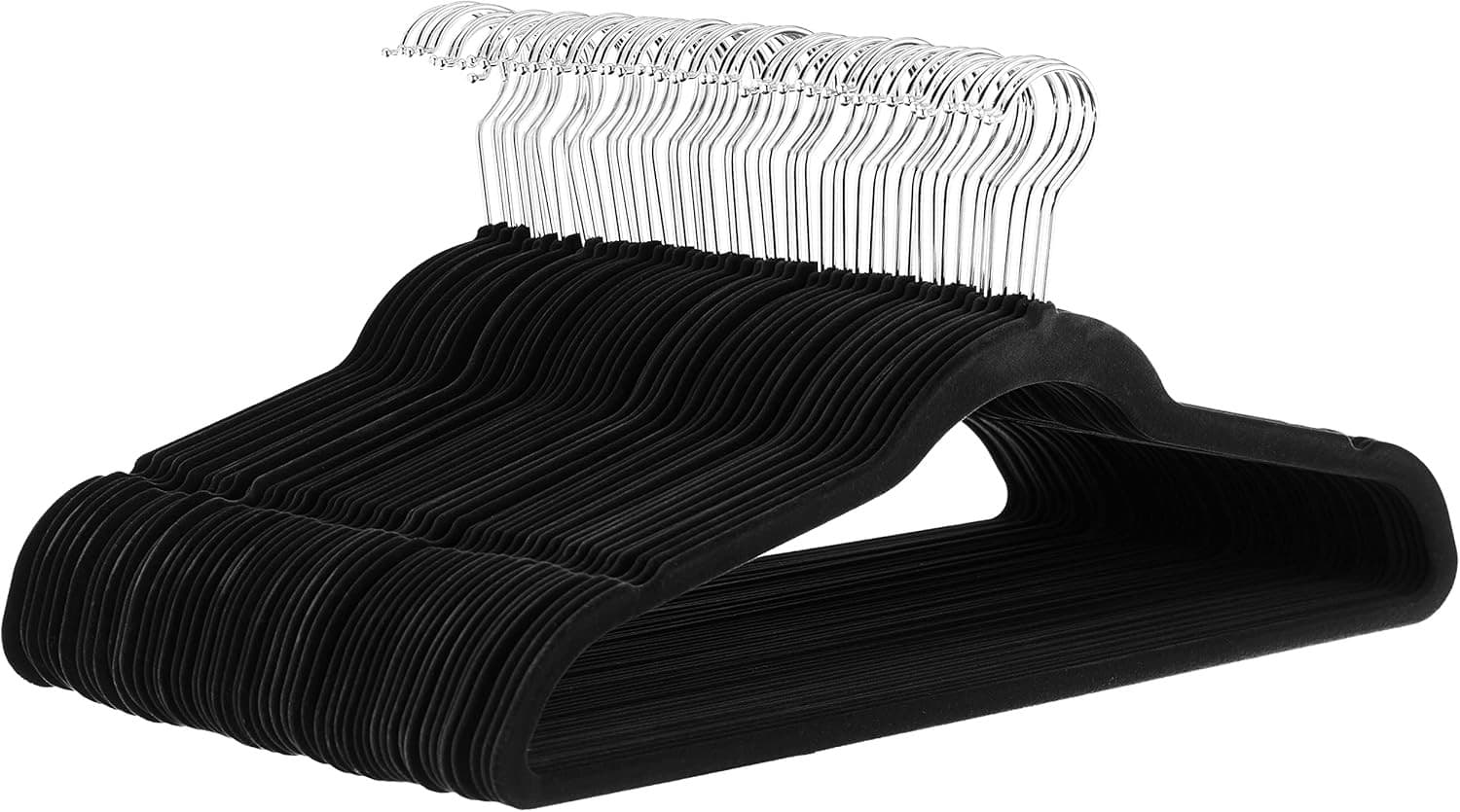 Slim Non-Slip Velvet Coat Hangers 50-Pack