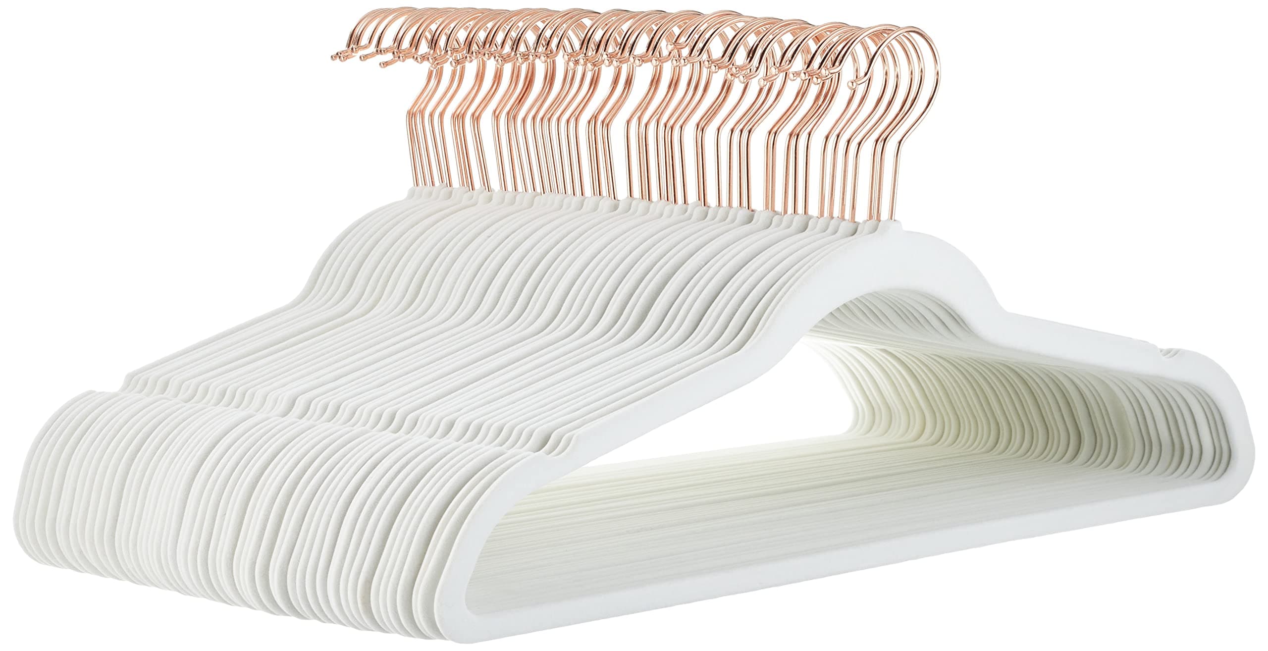 50-Pack Velvet Hangers (Ivory White)