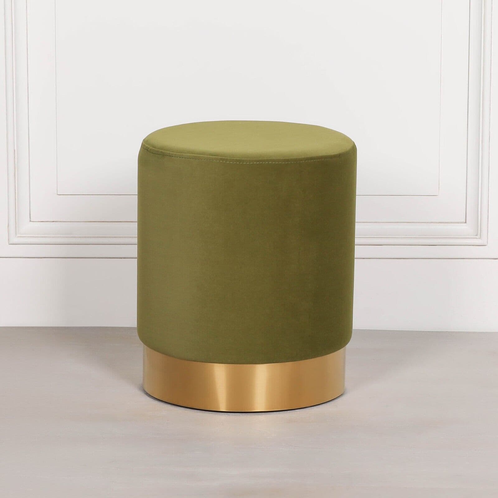 Velvet Ottoman Tray with Gold Handles Decorative