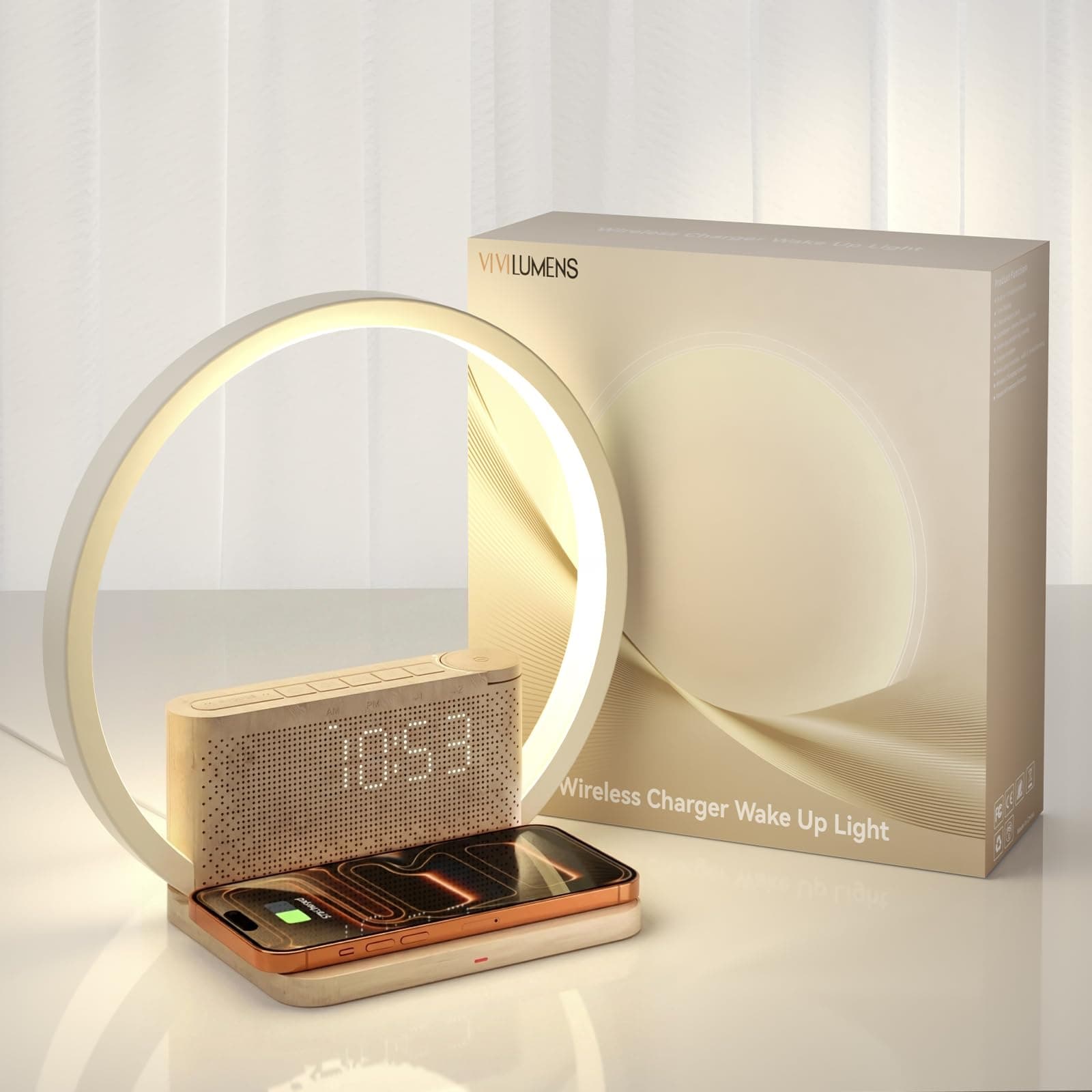 Vivilumens Sunrise Alarm Clock with White Noise