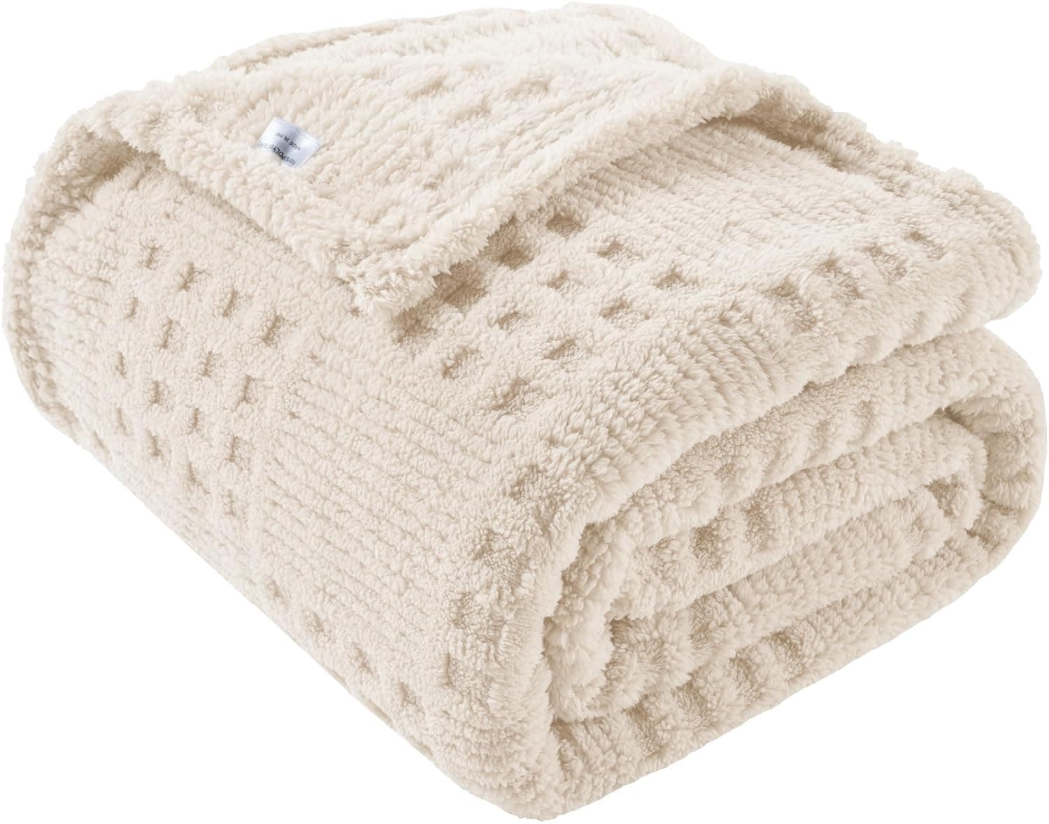 Waffle Weave Cotton Throw Blanket