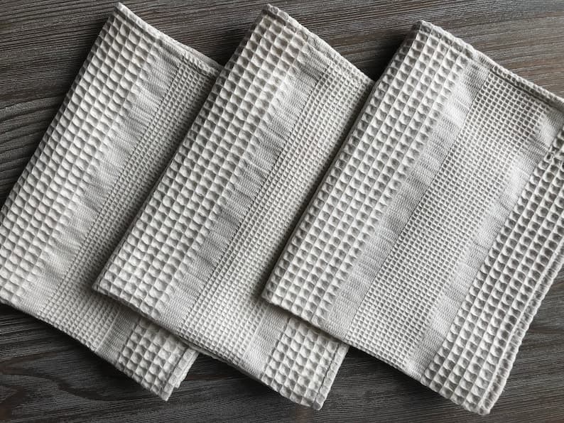 Waffle Weave Kitchen Towels (Set of 6)