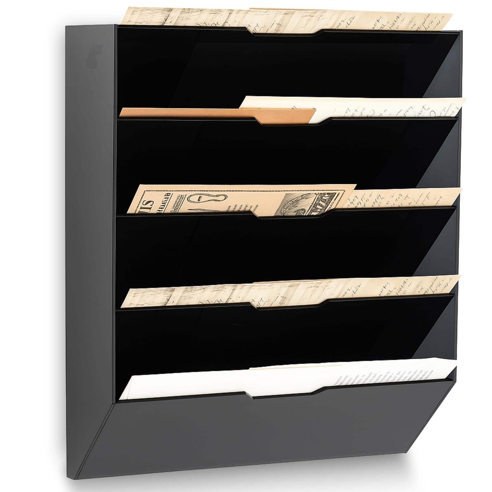 DLQuarts Wall-Mounted 3-Pocket Mail Sorter