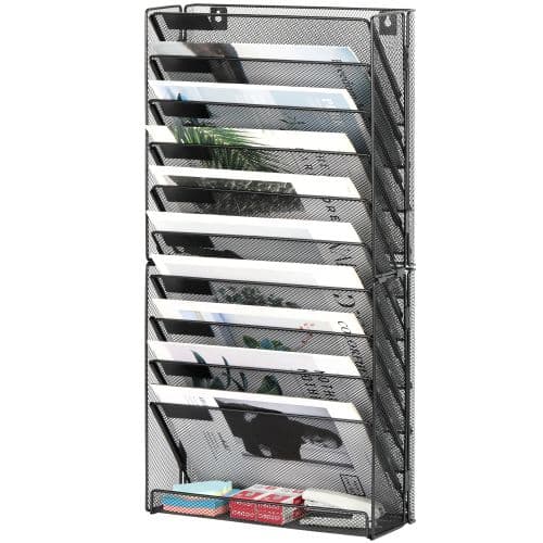 Wall-Mounted Mail and File Organizer 3-Pocket
