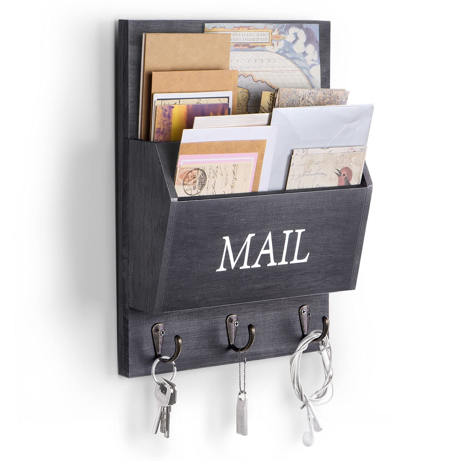 Wall-Mounted Mail Organizer (3-Slot)