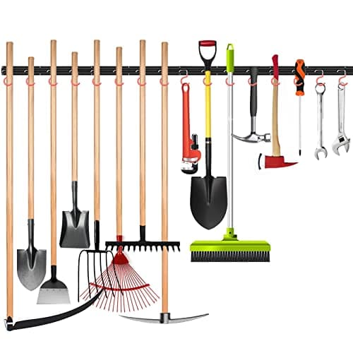WALMANN All-Metal 64 in. Garden Tool Organizer Wall Mount