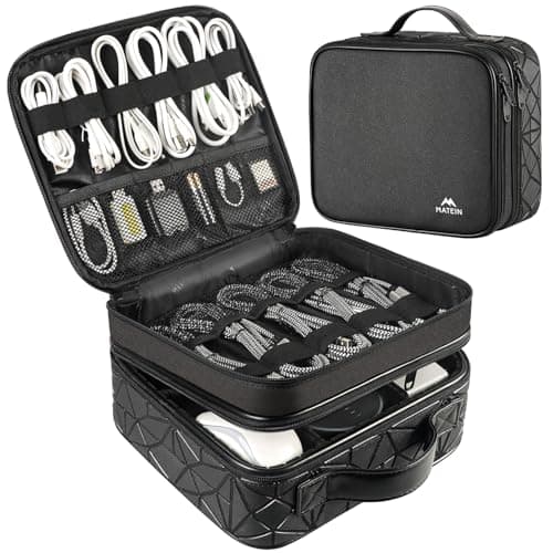Waterproof Double-Layer Cable Organizer Bag Large