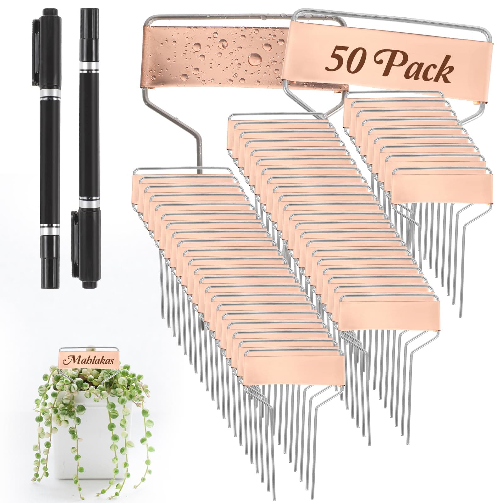 OTOTO Waterproof Plant Labels with Twist Ties Set of 100