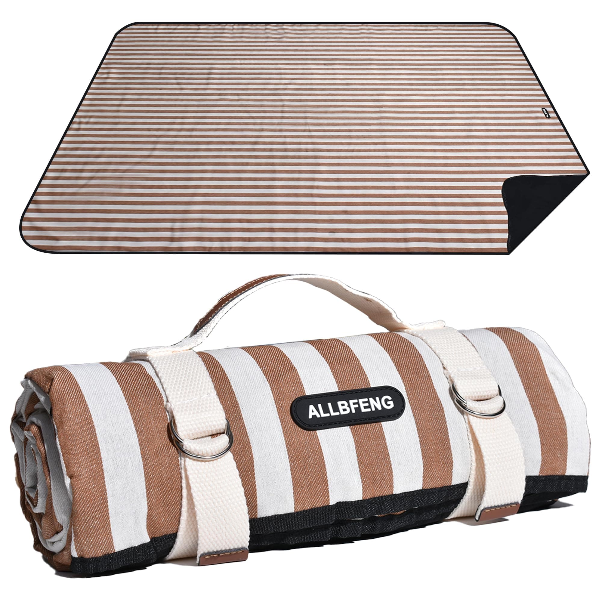 Waxed Canvas Vintage Stripe Picnic Blanket