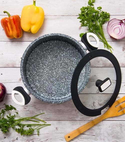 WaxonWare Granite Cookware Set, PFOA and PTFE-Free