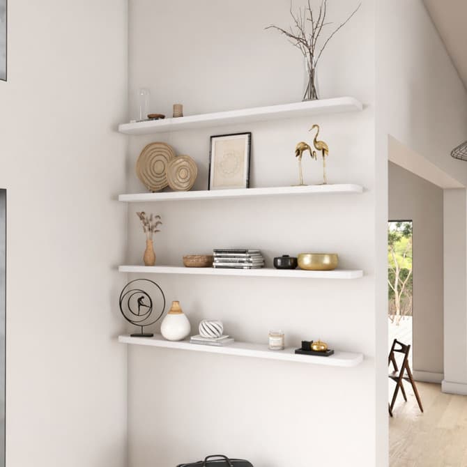 White Modern Floating Shelf (24 Inch)