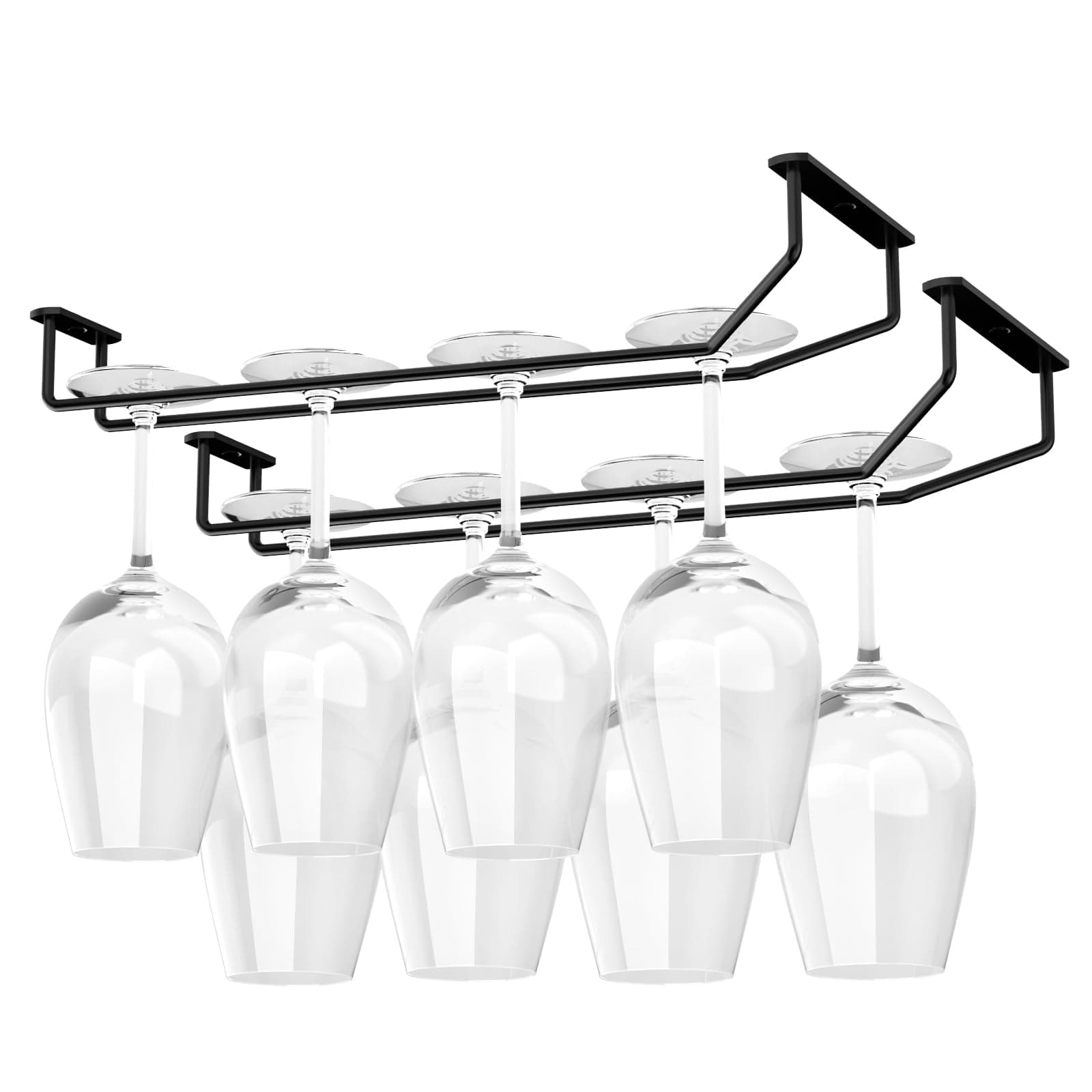 Zoohot Bronze Under Cabinet Wine Glass Rack (Set of 3)