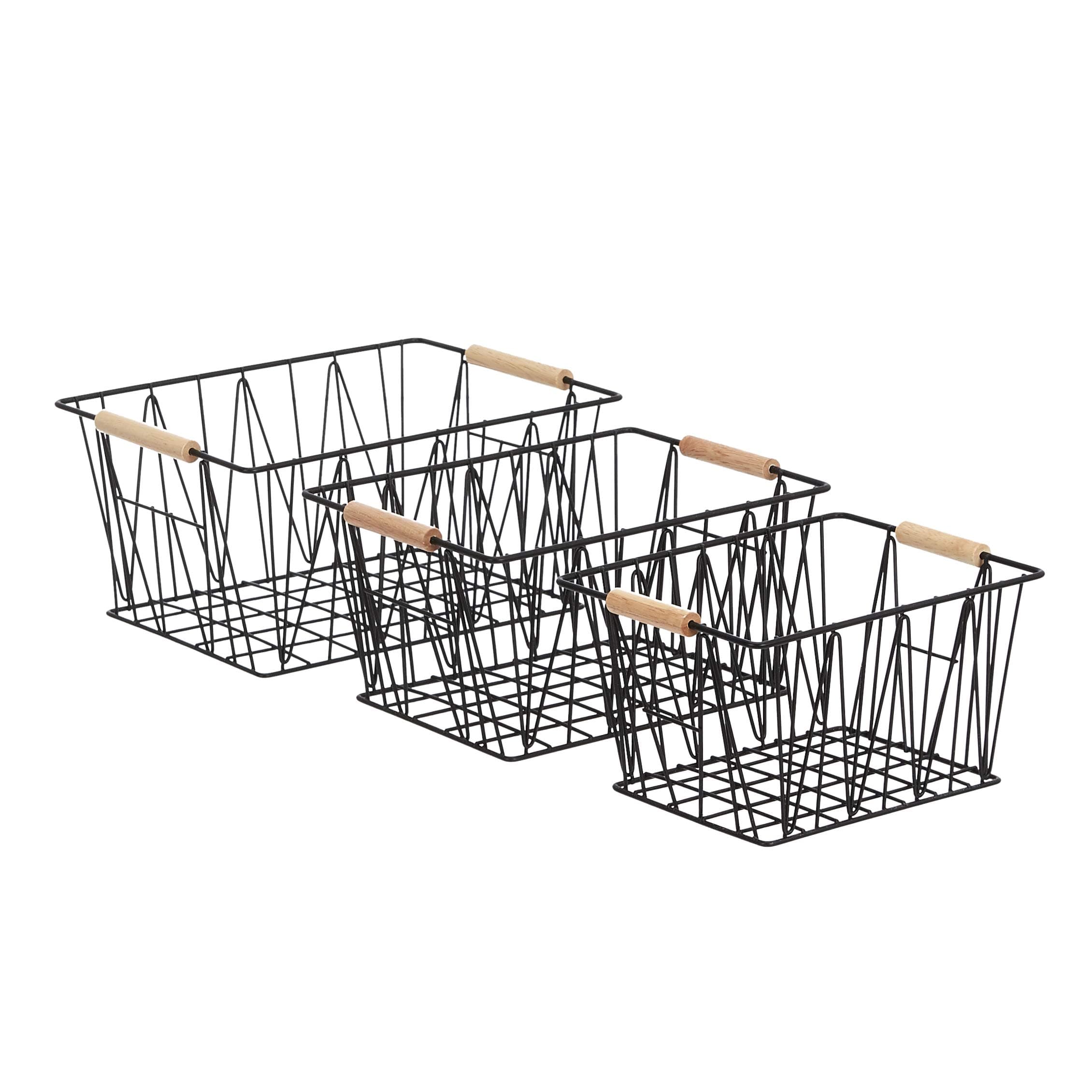 X-Chef Wall Mounted Wire Basket Shelves 2-Pack