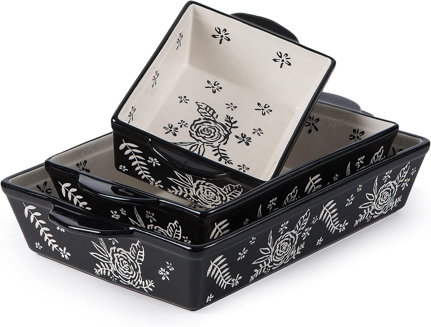 Wisenvoy 3-Piece Ceramic Casserole Dish Set