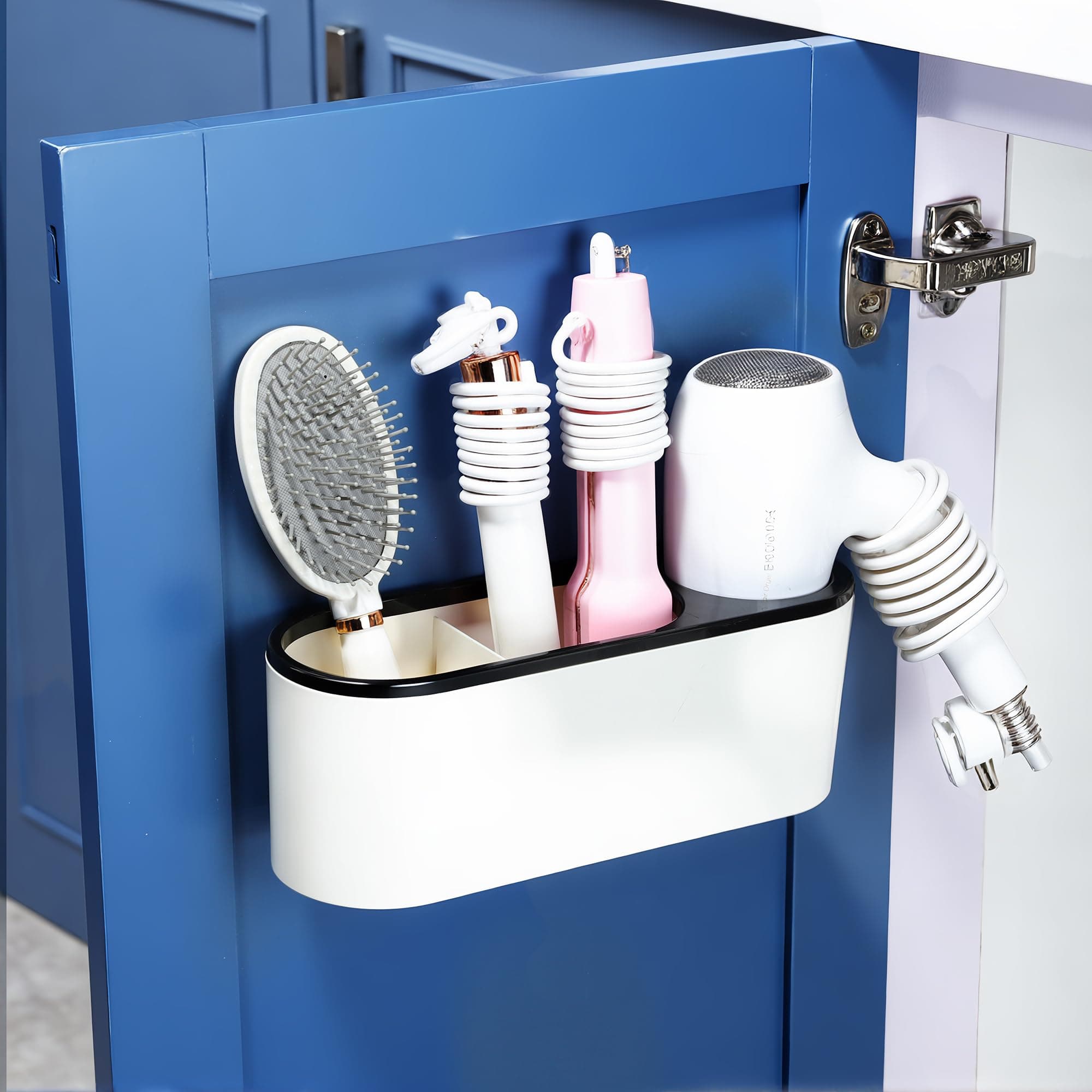 YIGII Hair Dryer Holder Wall Mounted Adjustable 3-in-1