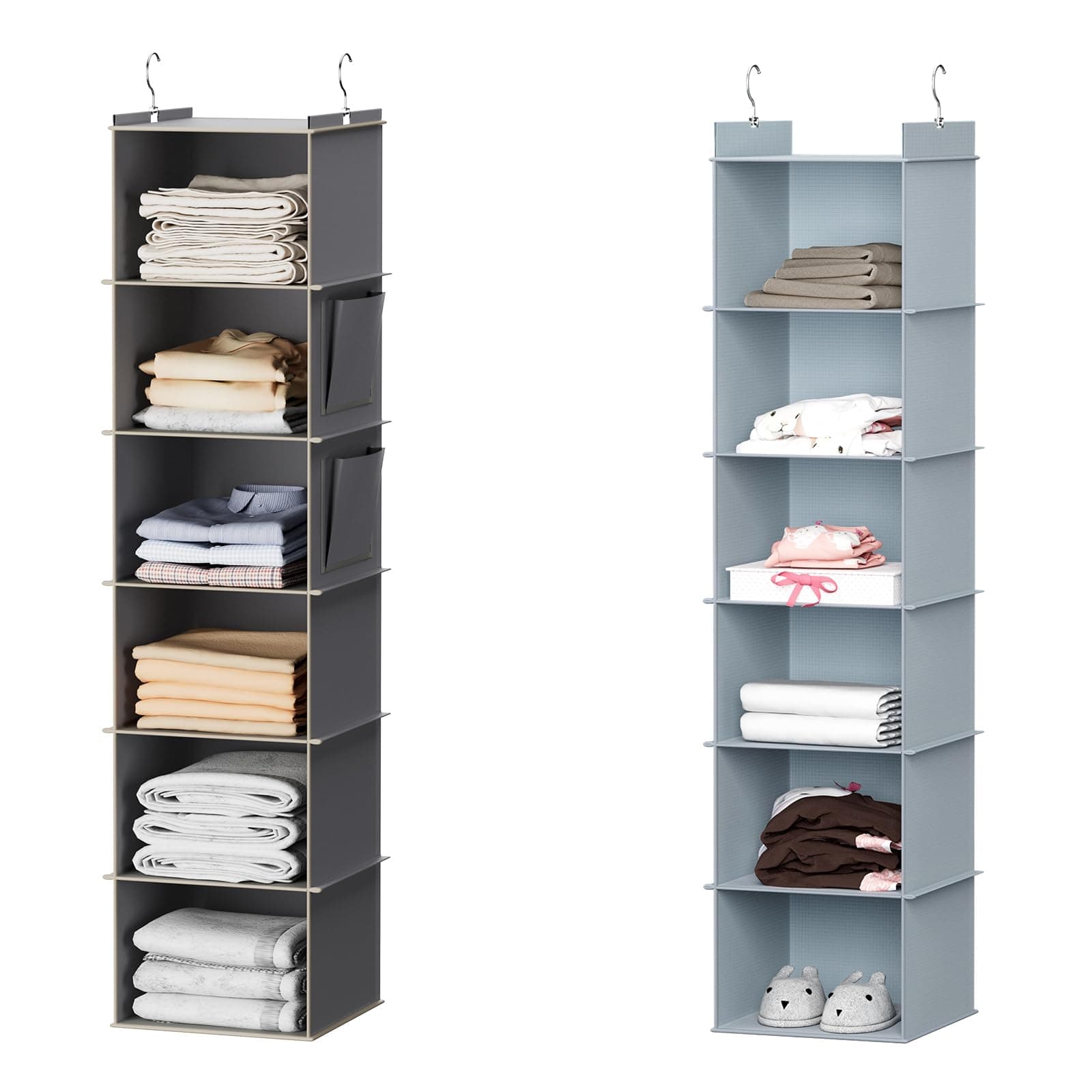 YOUDENOVA 6-Shelf Hanging Closet Organizer - Grey