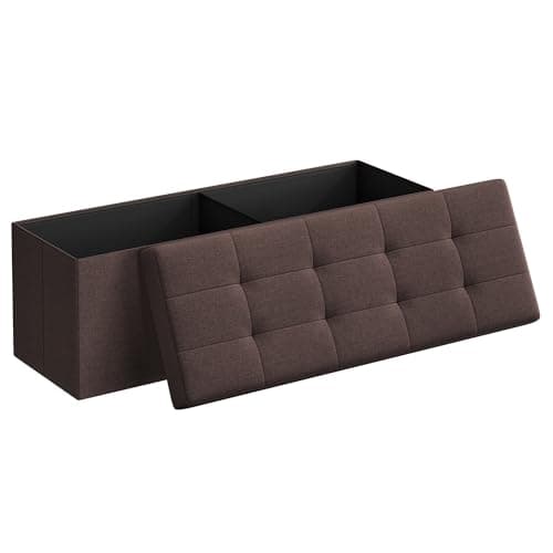 Youdesure Folding Storage Ottoman Bench — 30 in., Brown