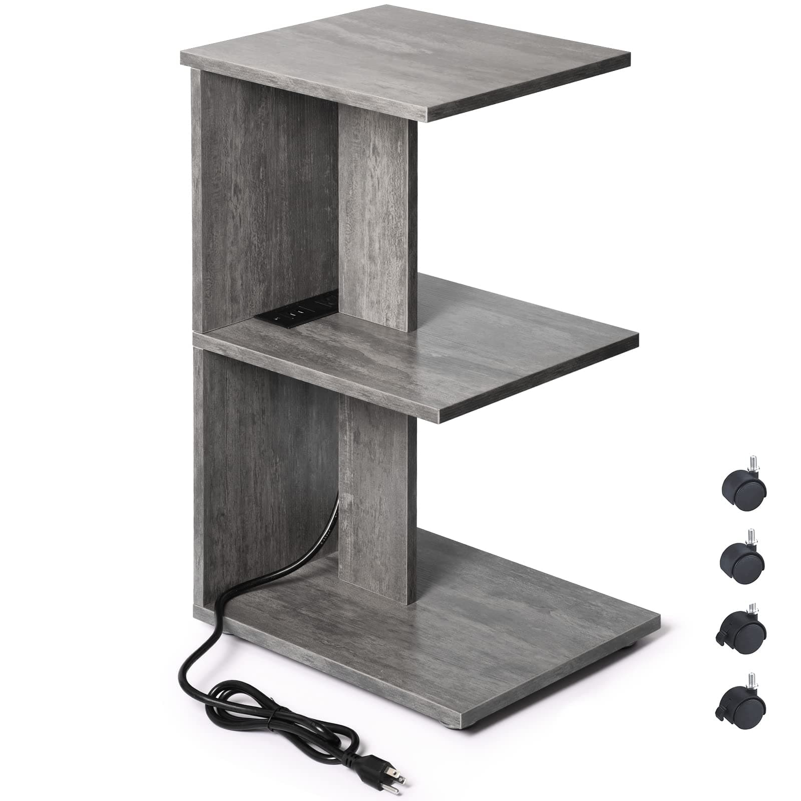 Sofa Table Lamp with Outlet and USB Ports
