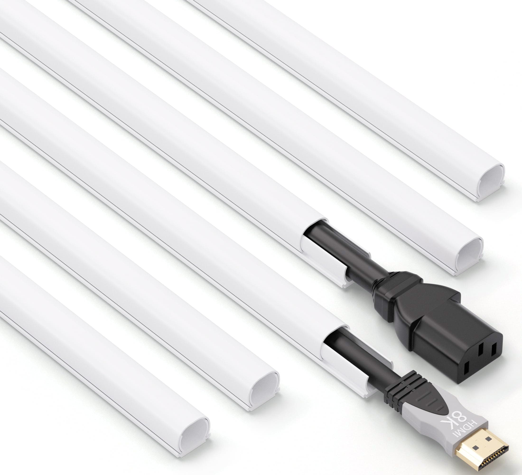 ZhiYo 126in Cord Hider Kit Paintable White - 8 Pack